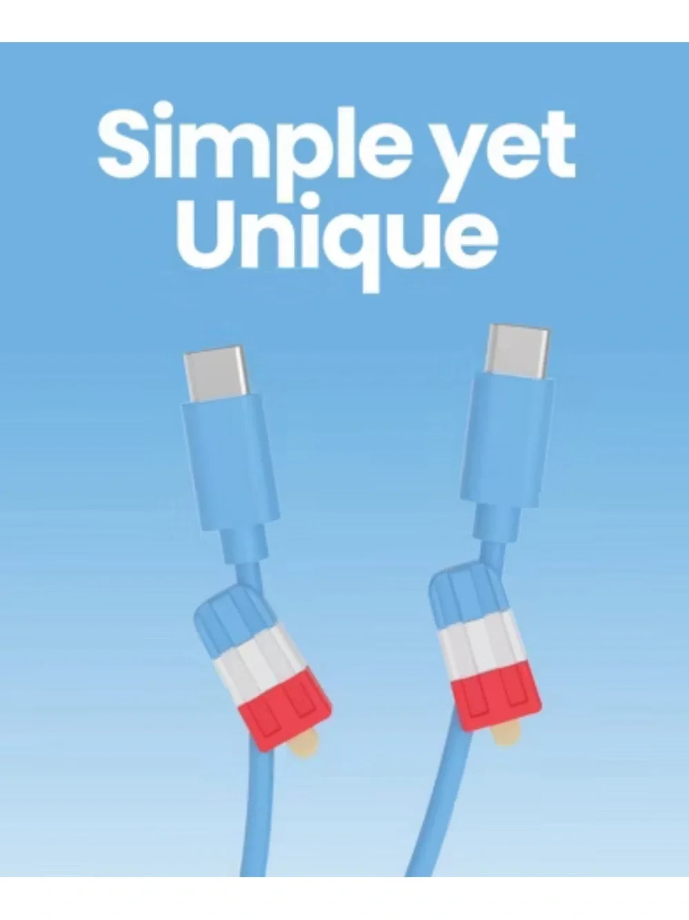 GEMS Figural USB-C Cable - Popsicle